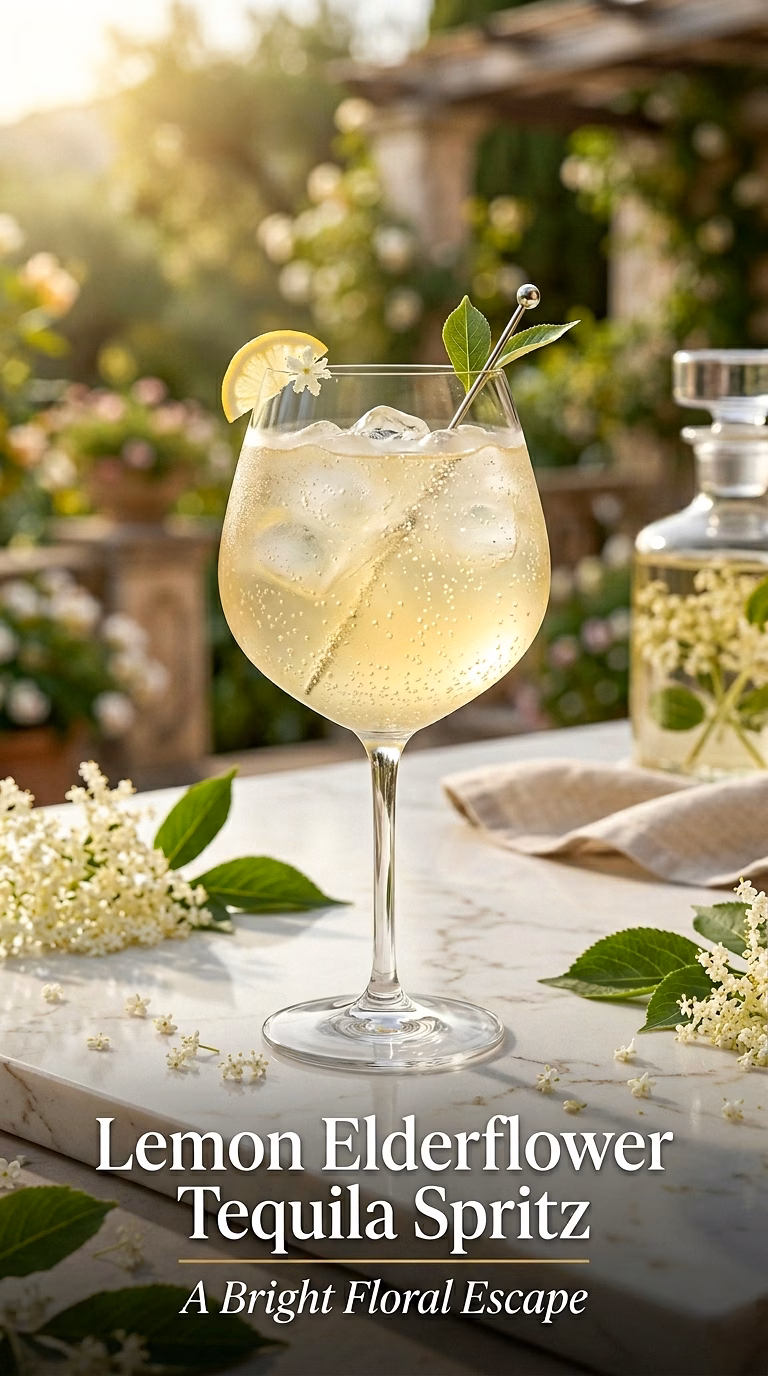 Lemon Elderflower Tequila Spritz