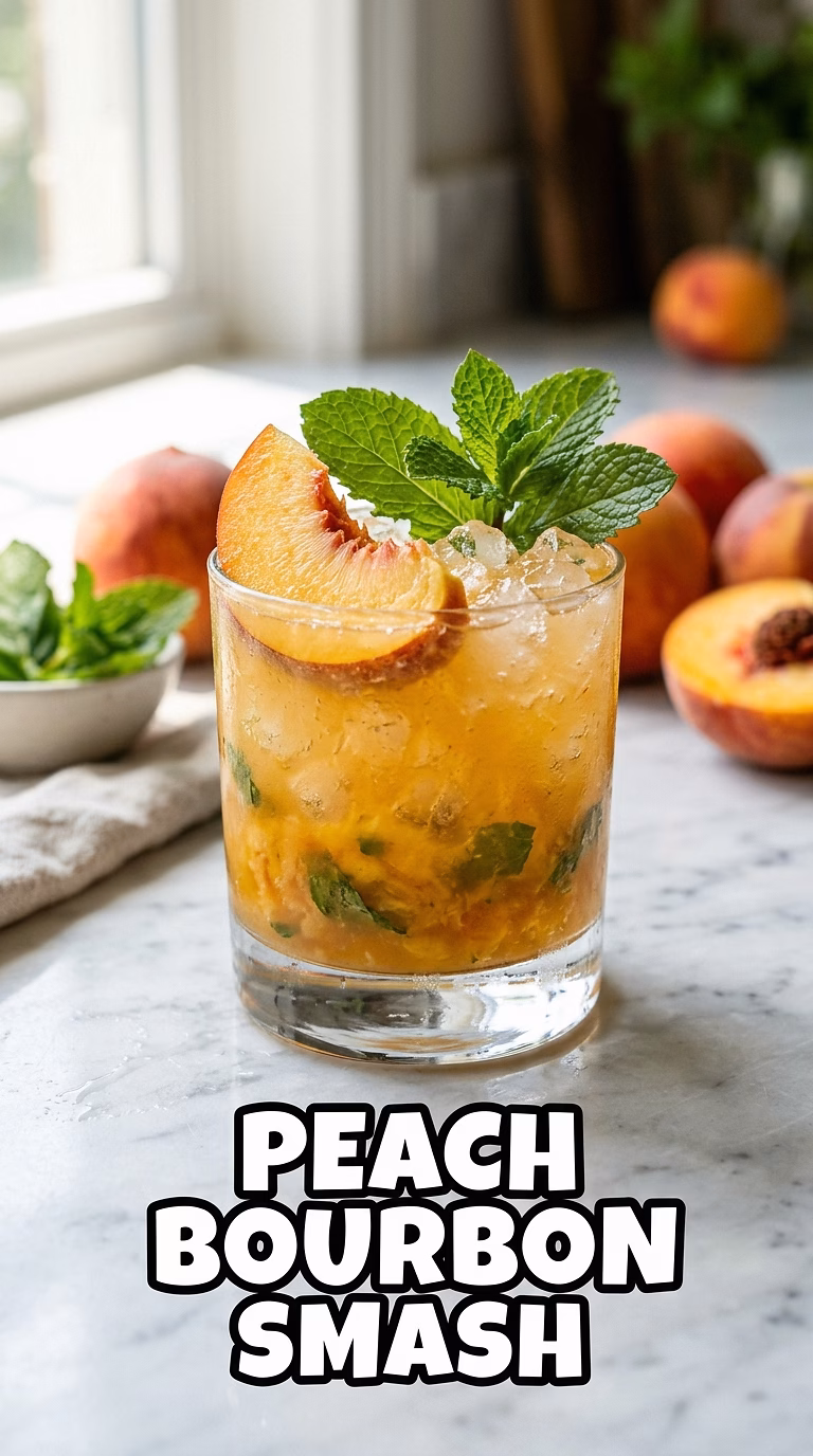 Peach Bourbon Smash