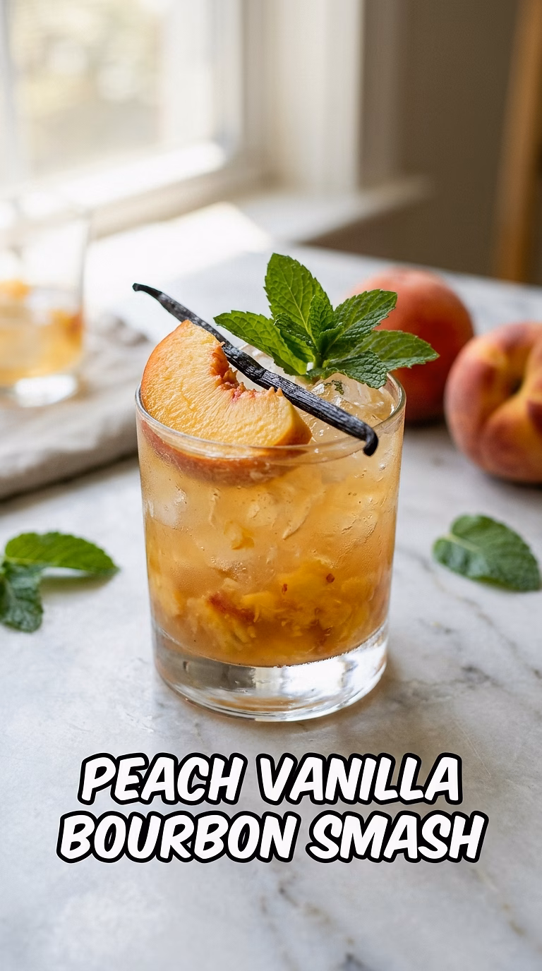 Peach Vanilla Bourbon Smash