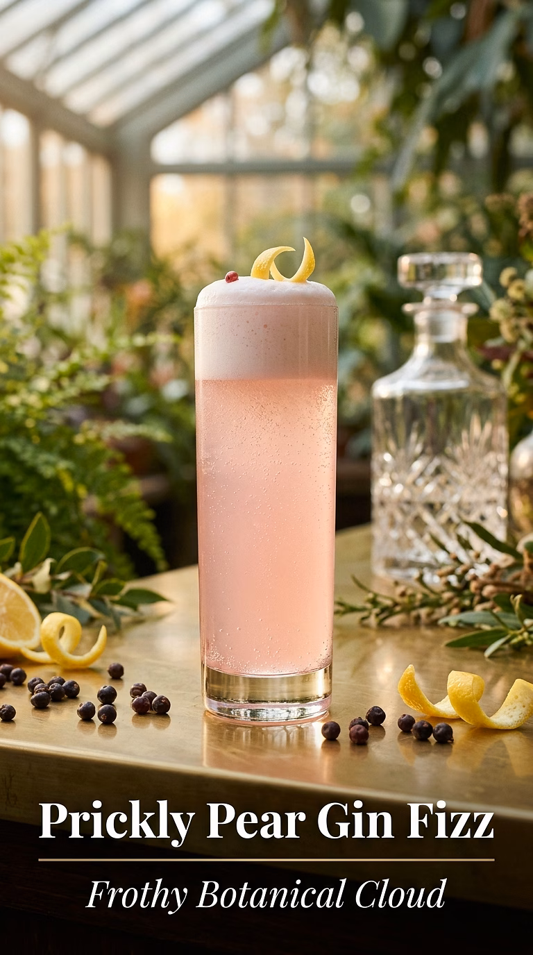 Prickly Pear Gin Fizz