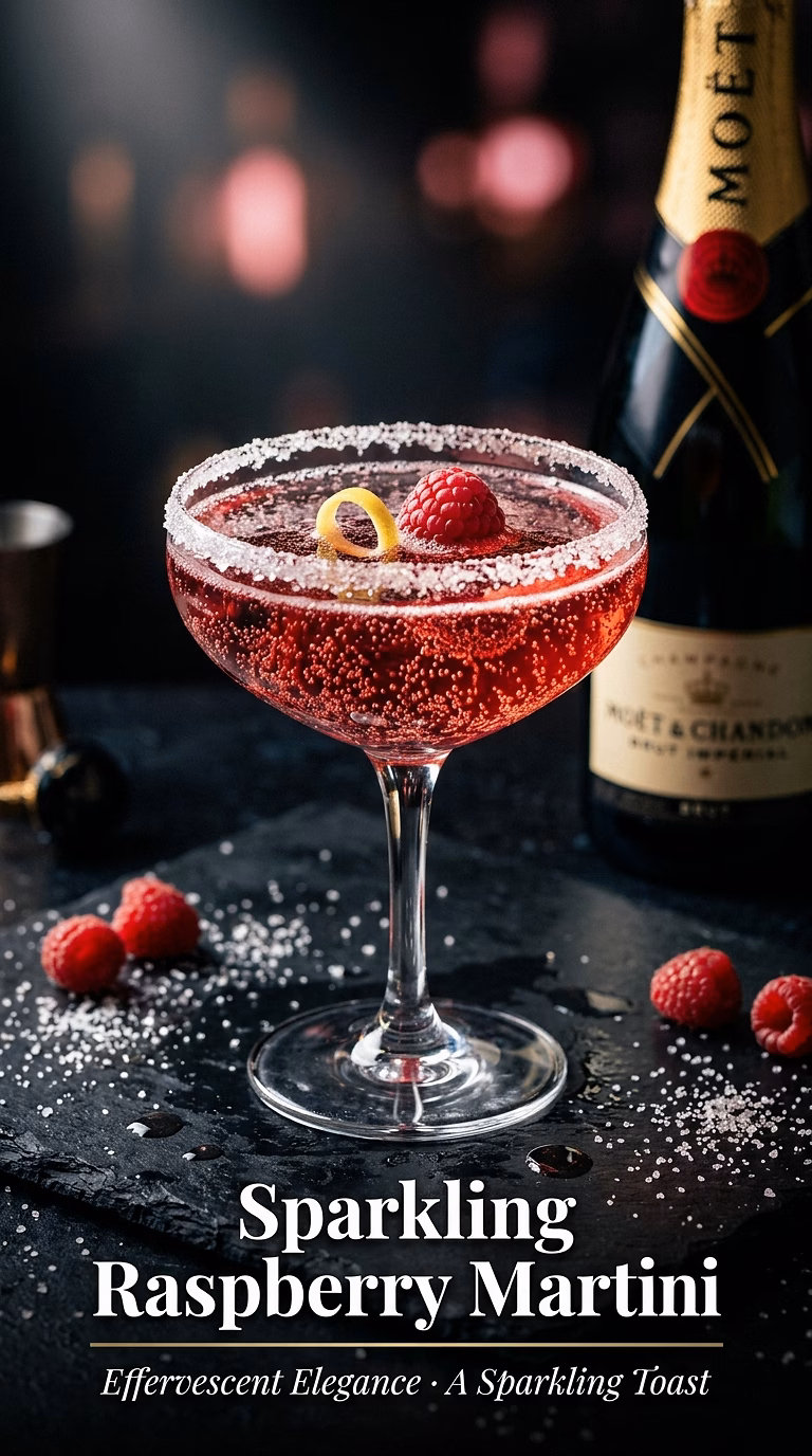 Sparkling Raspberry Martini