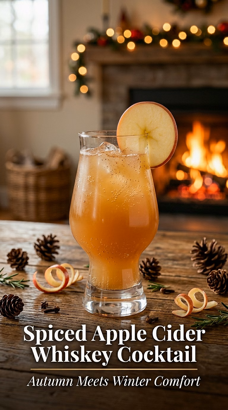 Spiced Apple Cider Whiskey Cocktail