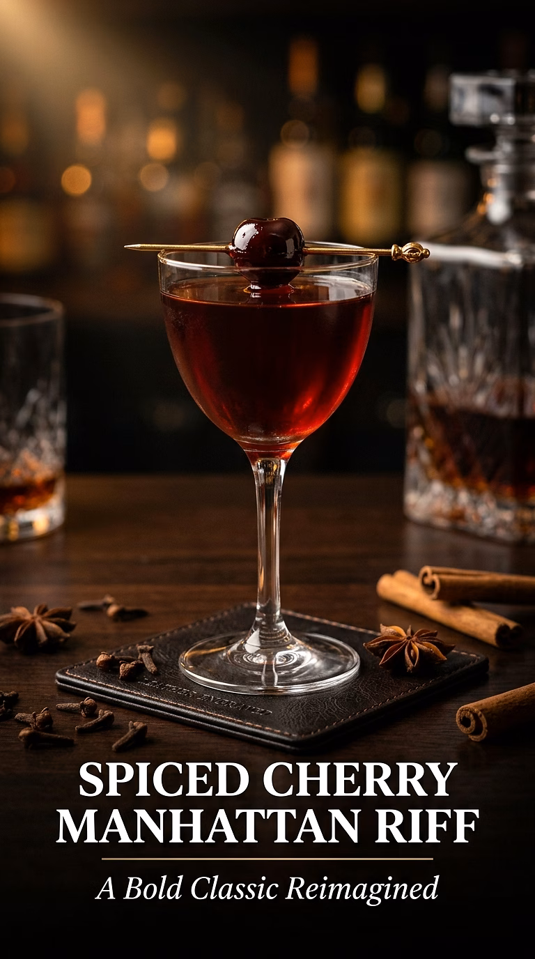Spiced Cherry Manhattan Riff