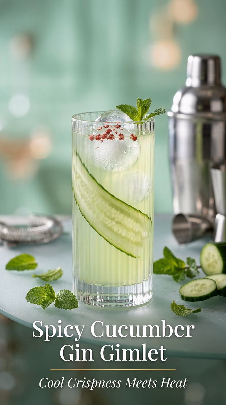 Spicy Cucumber Gin Gimlet