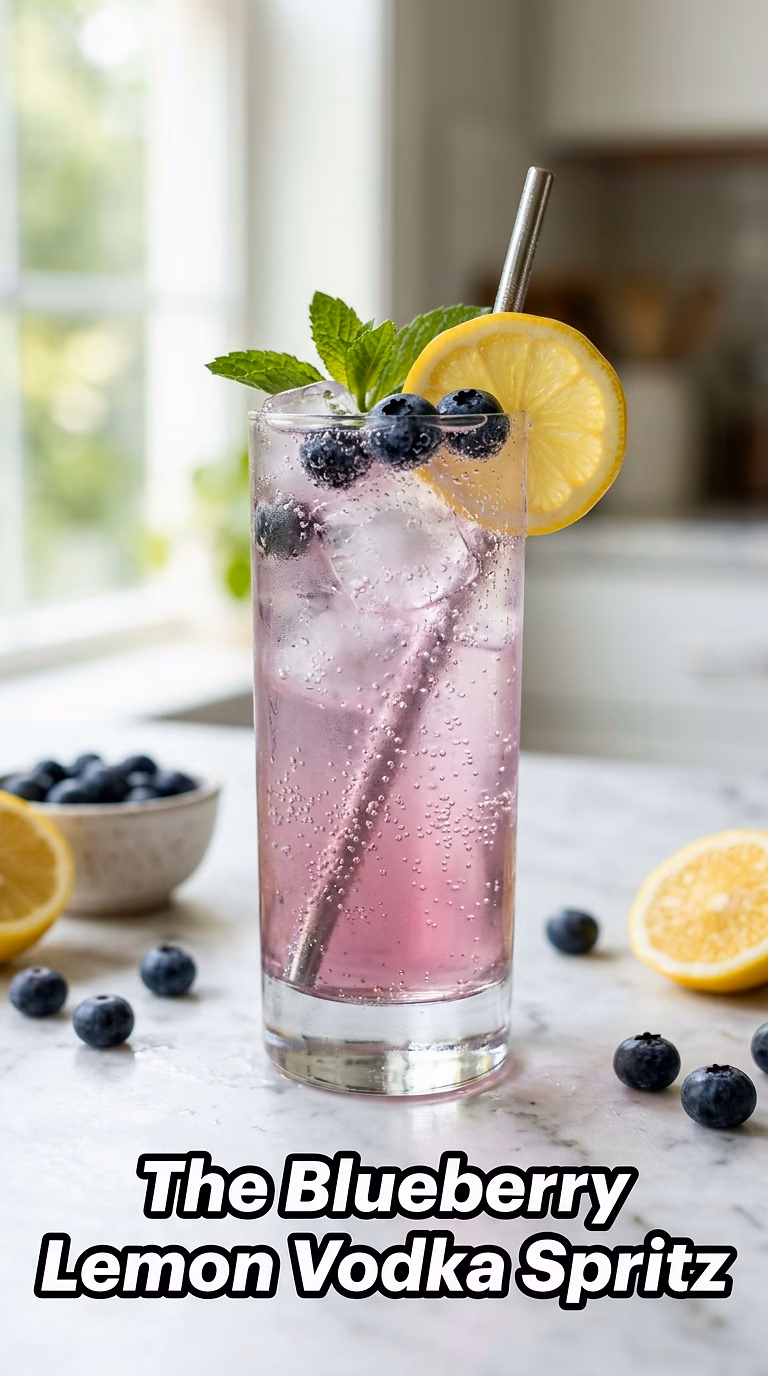 The Blueberry Lemon Vodka Spritz