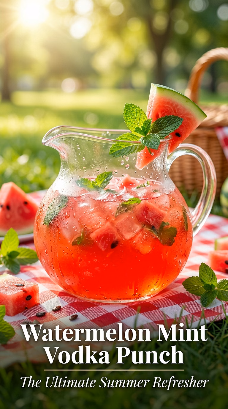 Watermelon Mint Vodka Punch