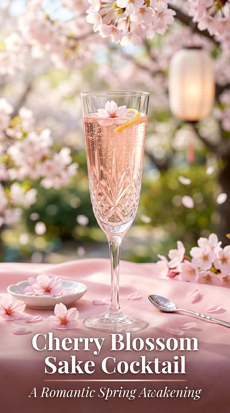 Cherry Blossom Sake Cocktail