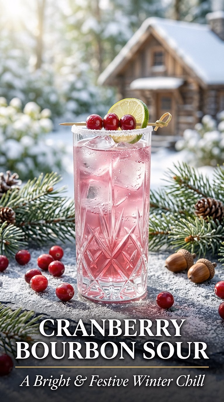 Cranberry Bourbon Sour (The Blizzard)