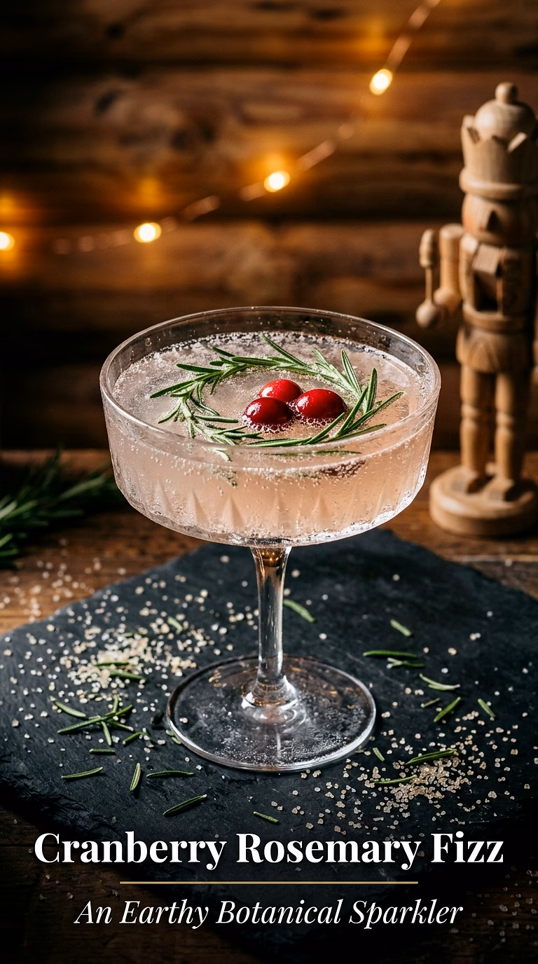 Cranberry Rosemary Champagne Fizz