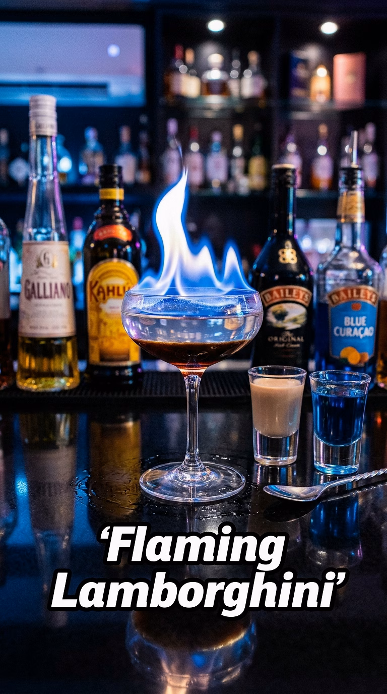 Flaming Lamborghini