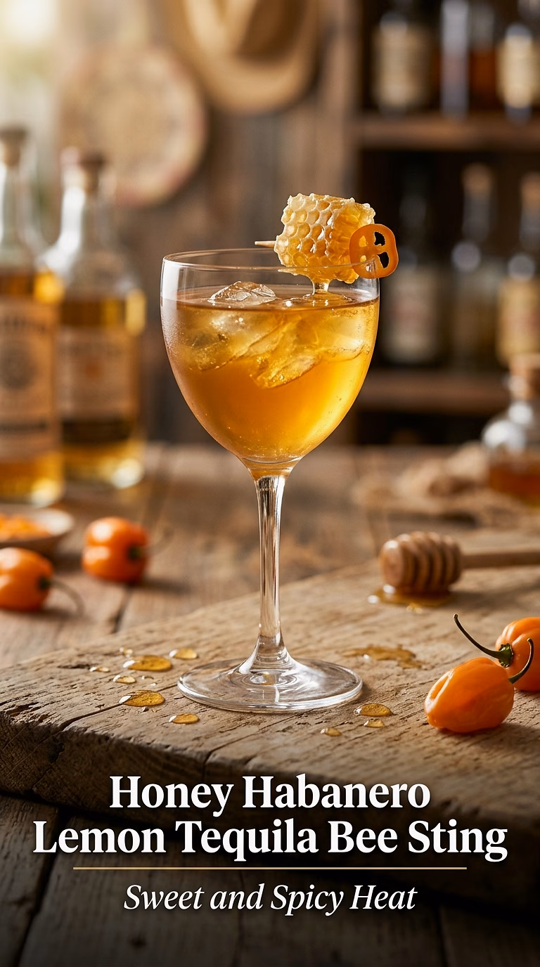 Honey Habanero Lemon Tequila Bee Sting