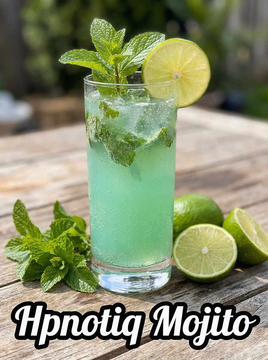 5. 🌿 Hpnotiq Mojito (The Blue Caribbean Twist)