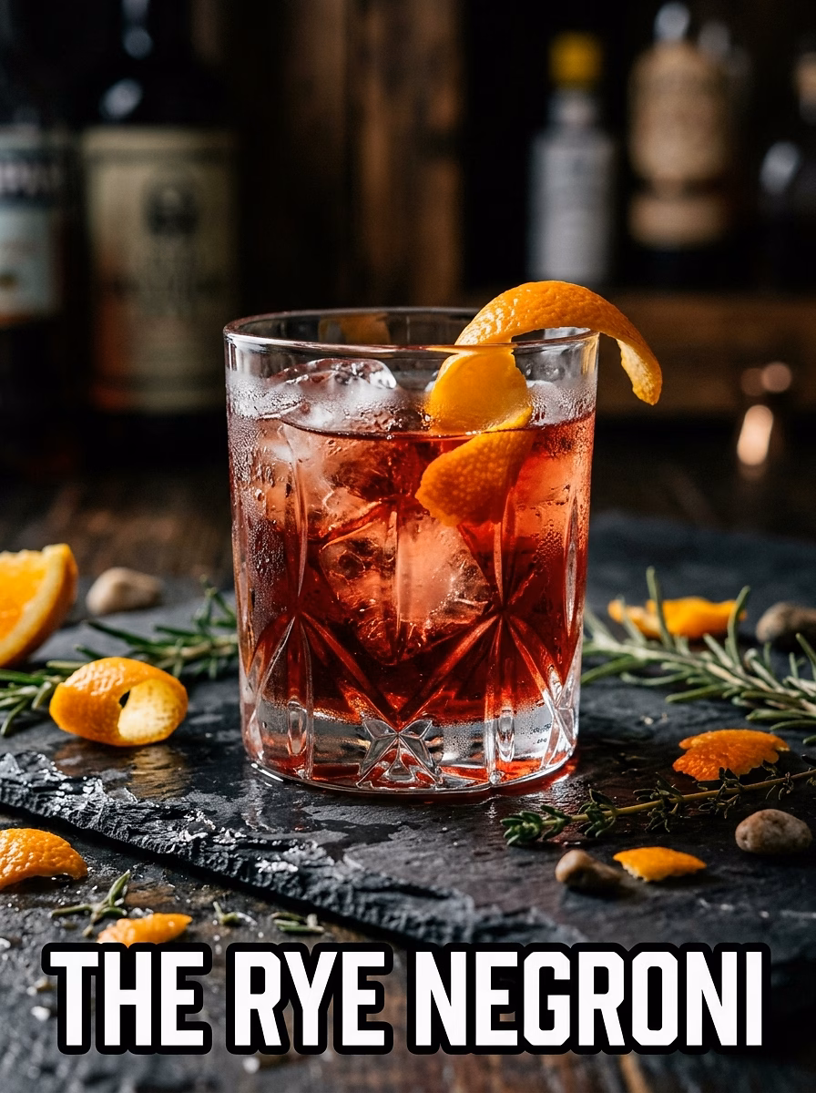 5. 🌿 The Rye Negroni (The Ryegroni)