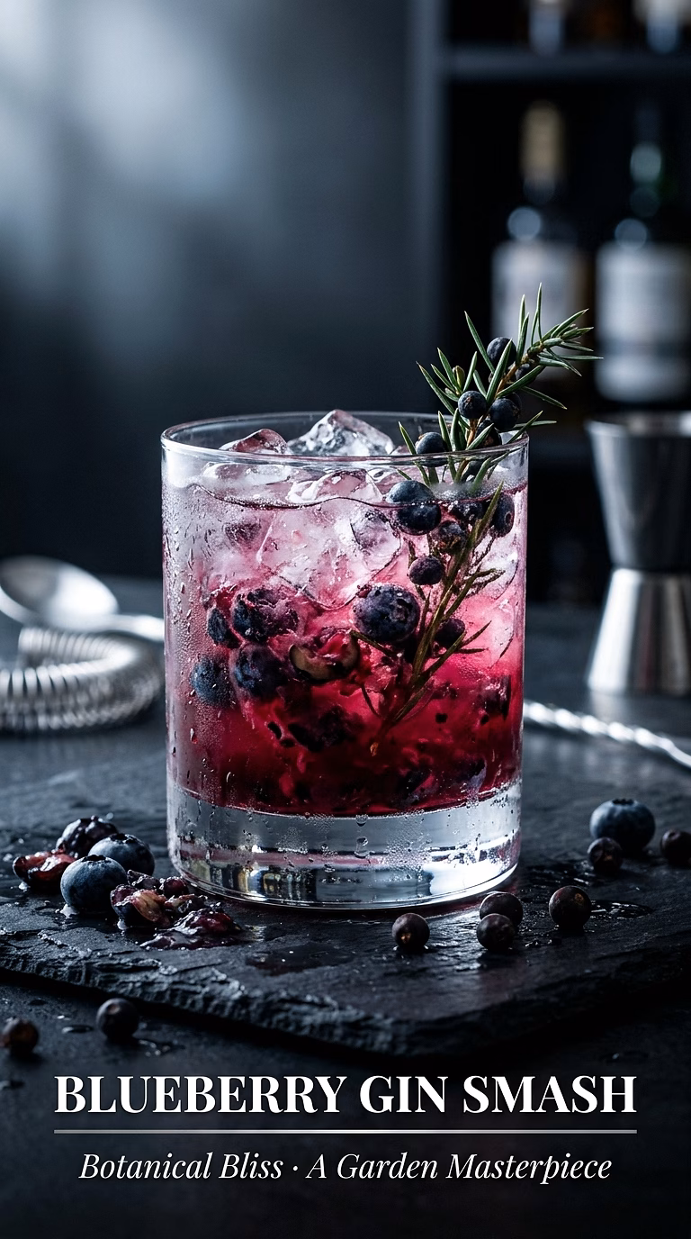Blueberry Gin Smash