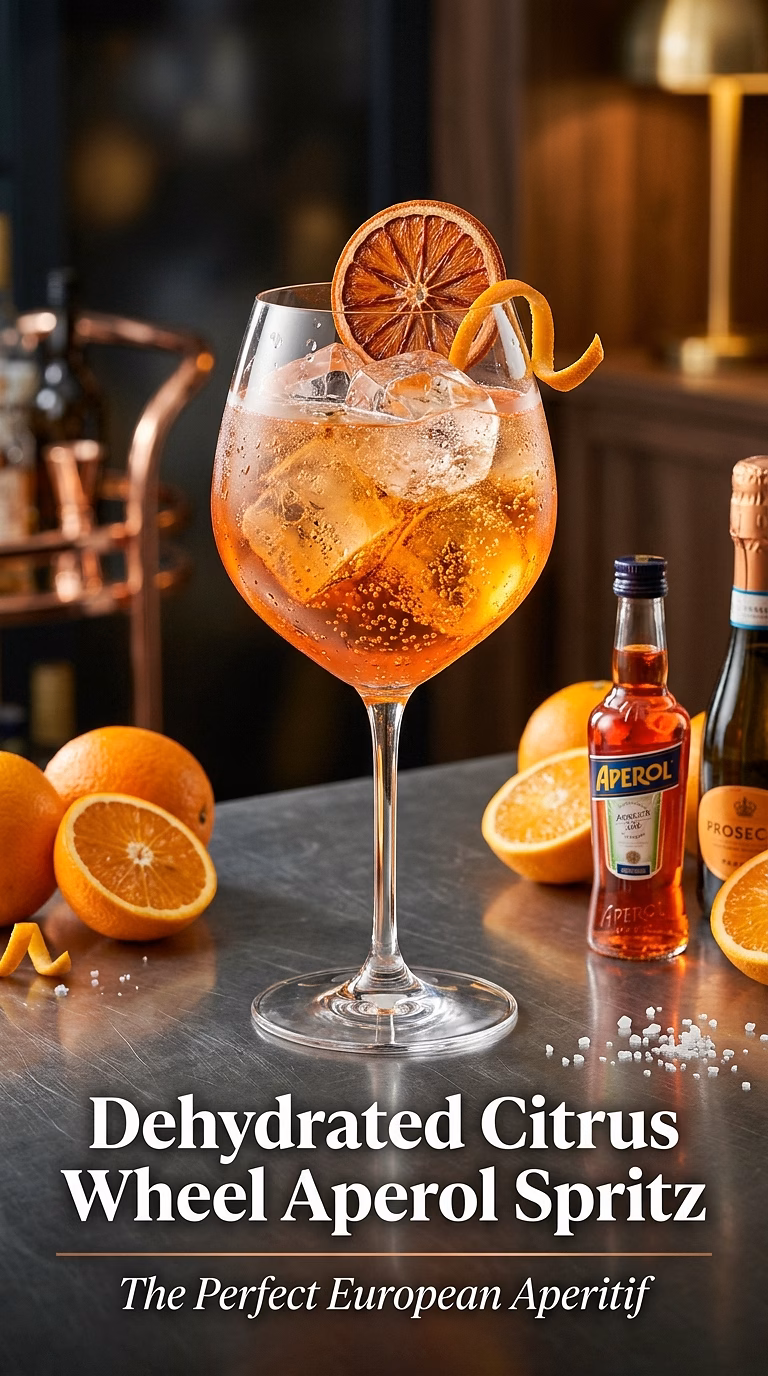 Dehydrated Citrus Wheel Aperol Spritz