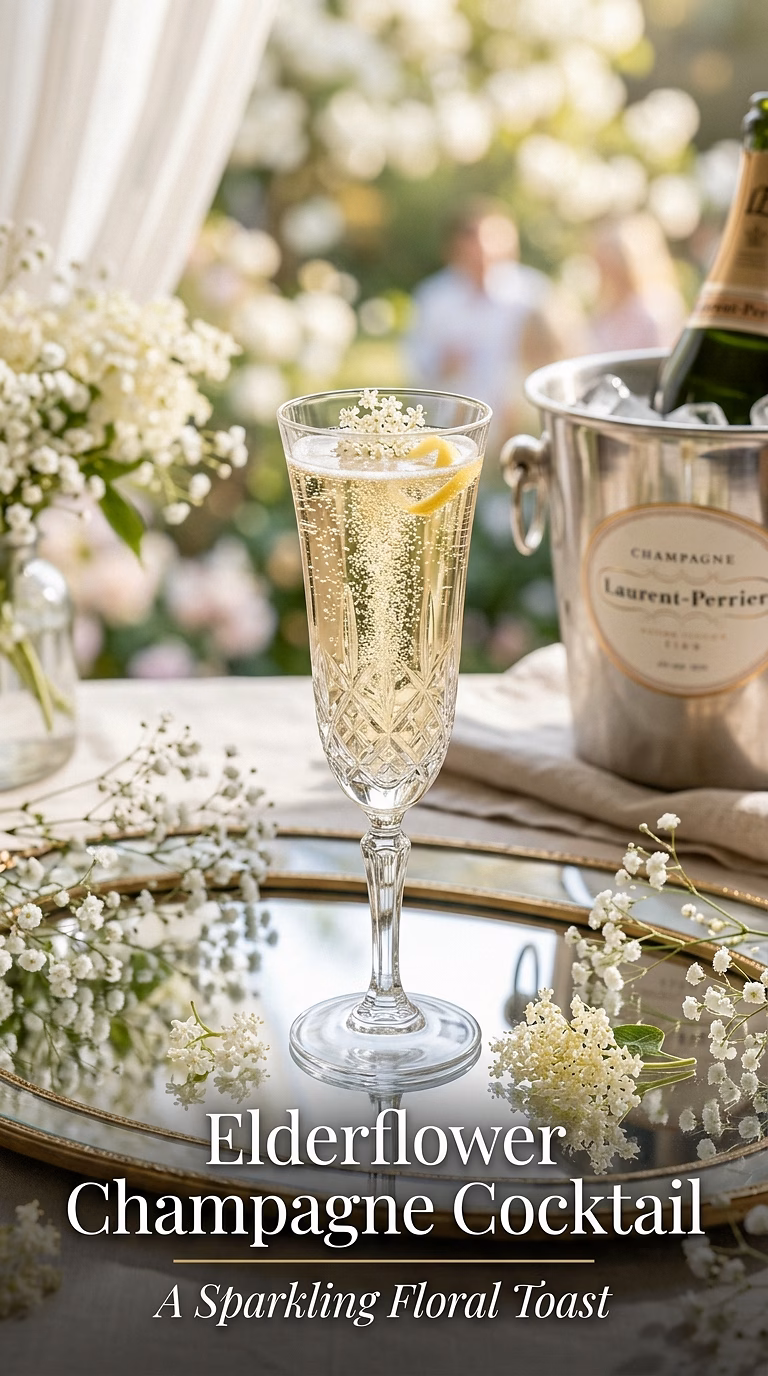 Limoncello Elderflower Champagne Cocktail
