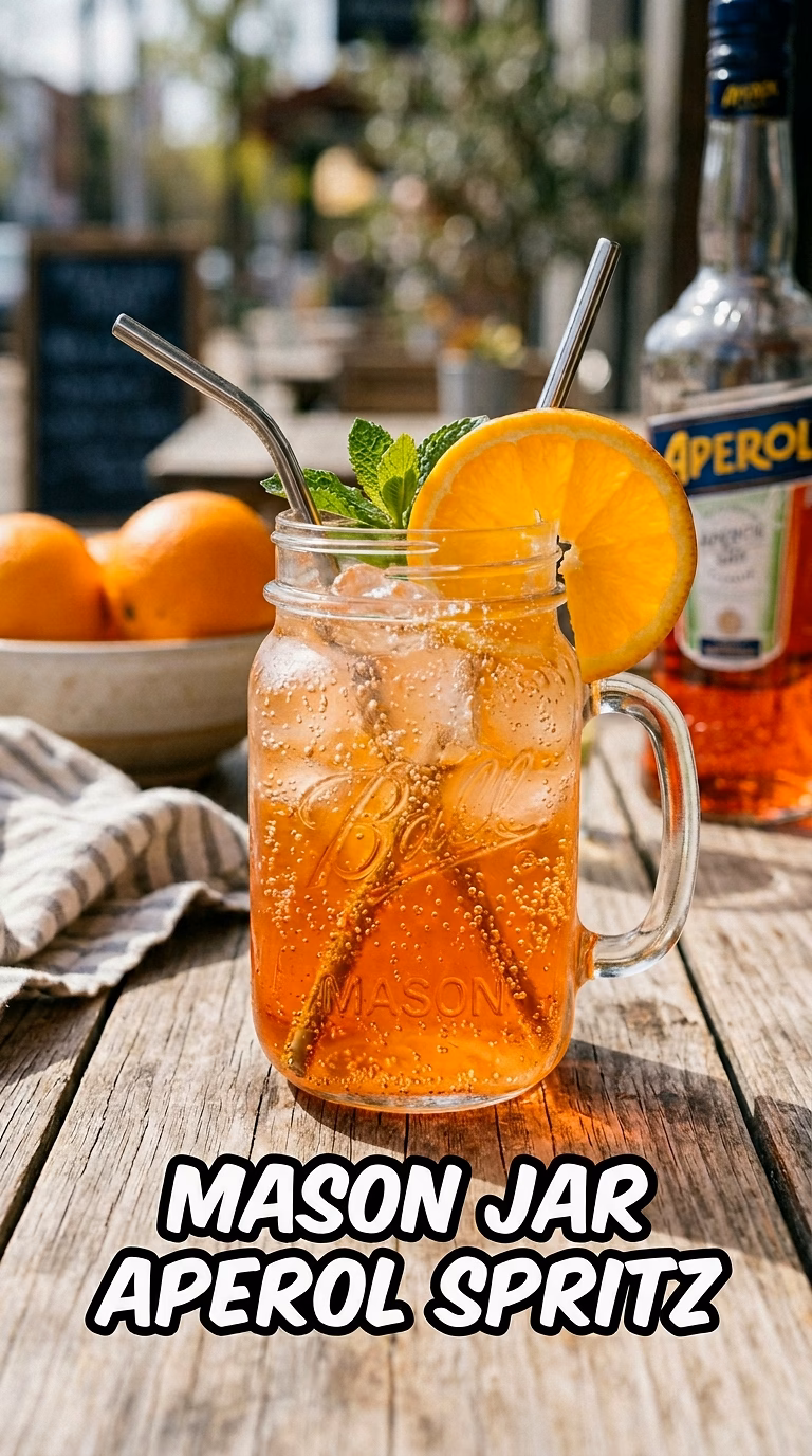Mason Jar Aperol Spritz