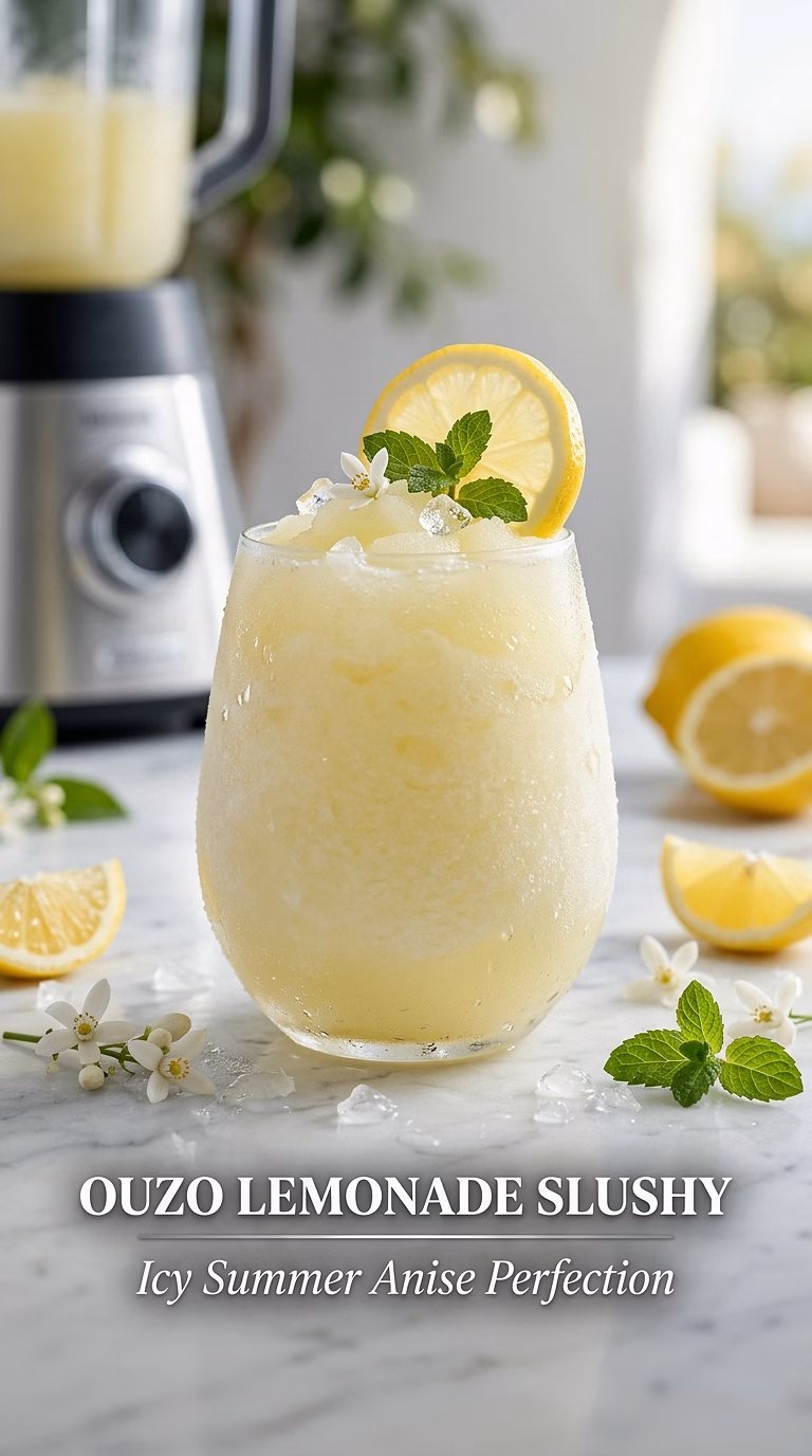 Ouzo Lemonade Slushy