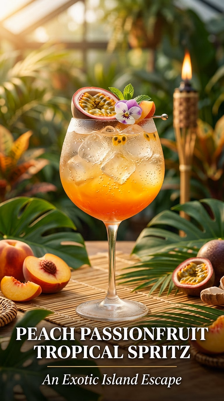 Peach Passionfruit Tropical Spritz