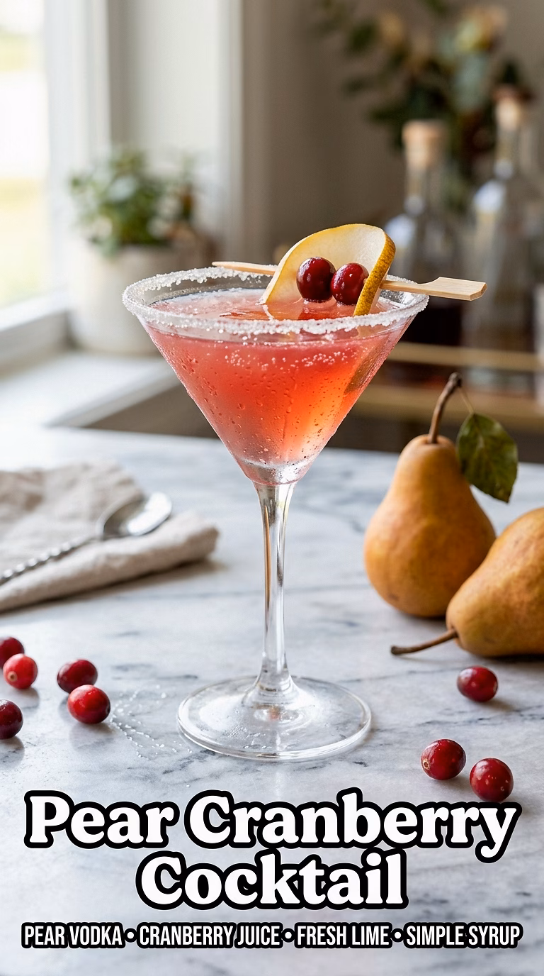 Pear Cranberry Cocktail