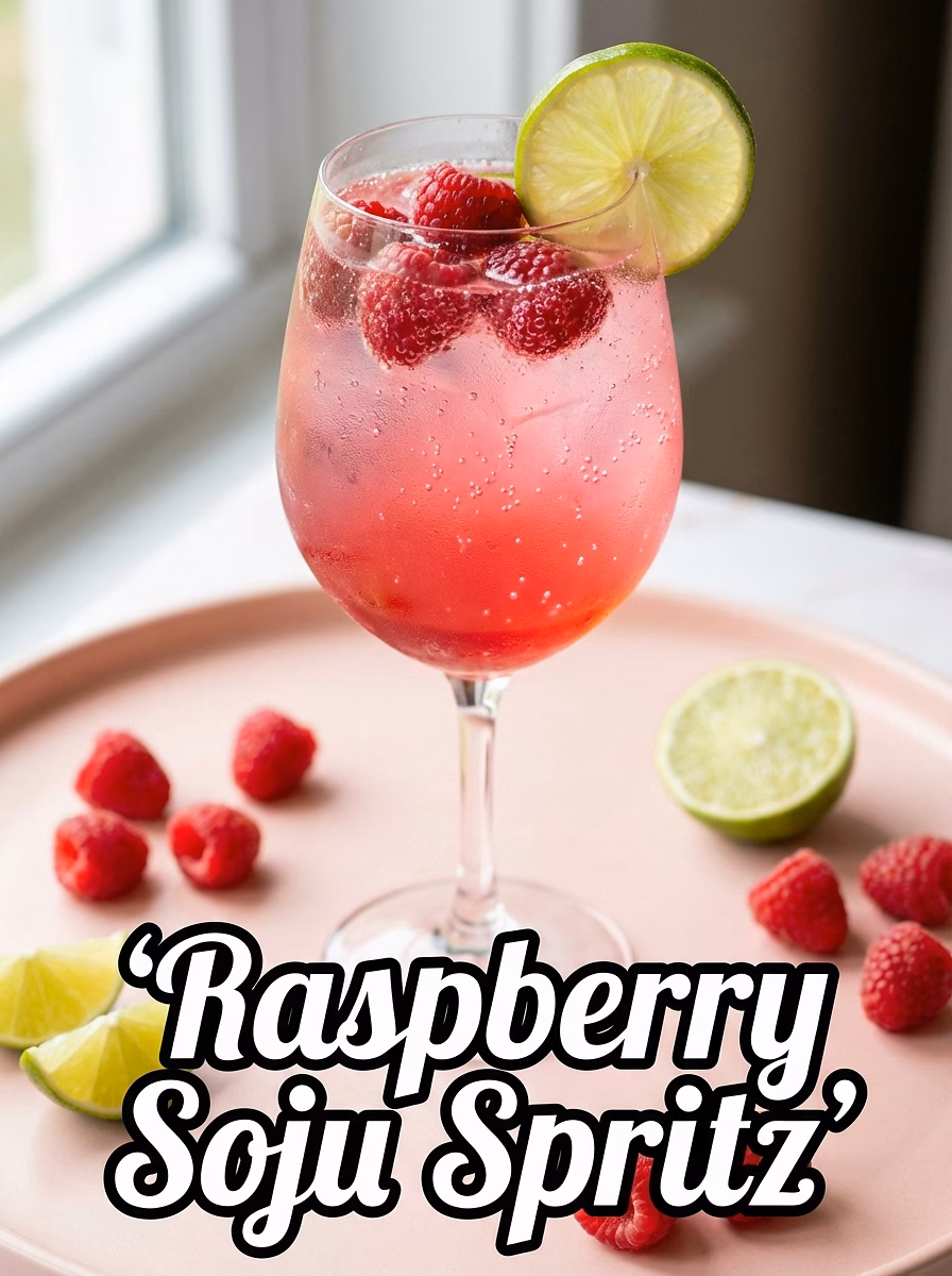 Raspberry Soju Spritz
