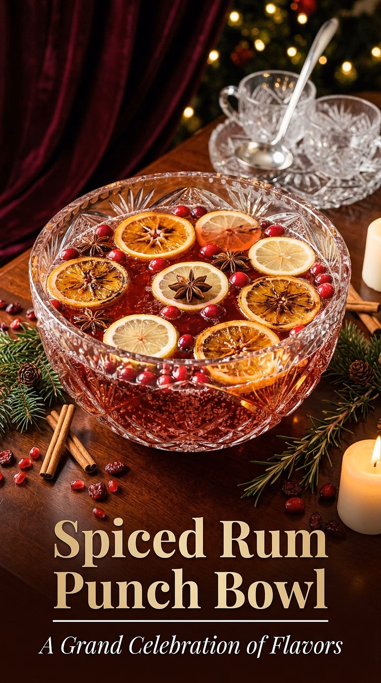 Spiced Rum Punch Bowl
