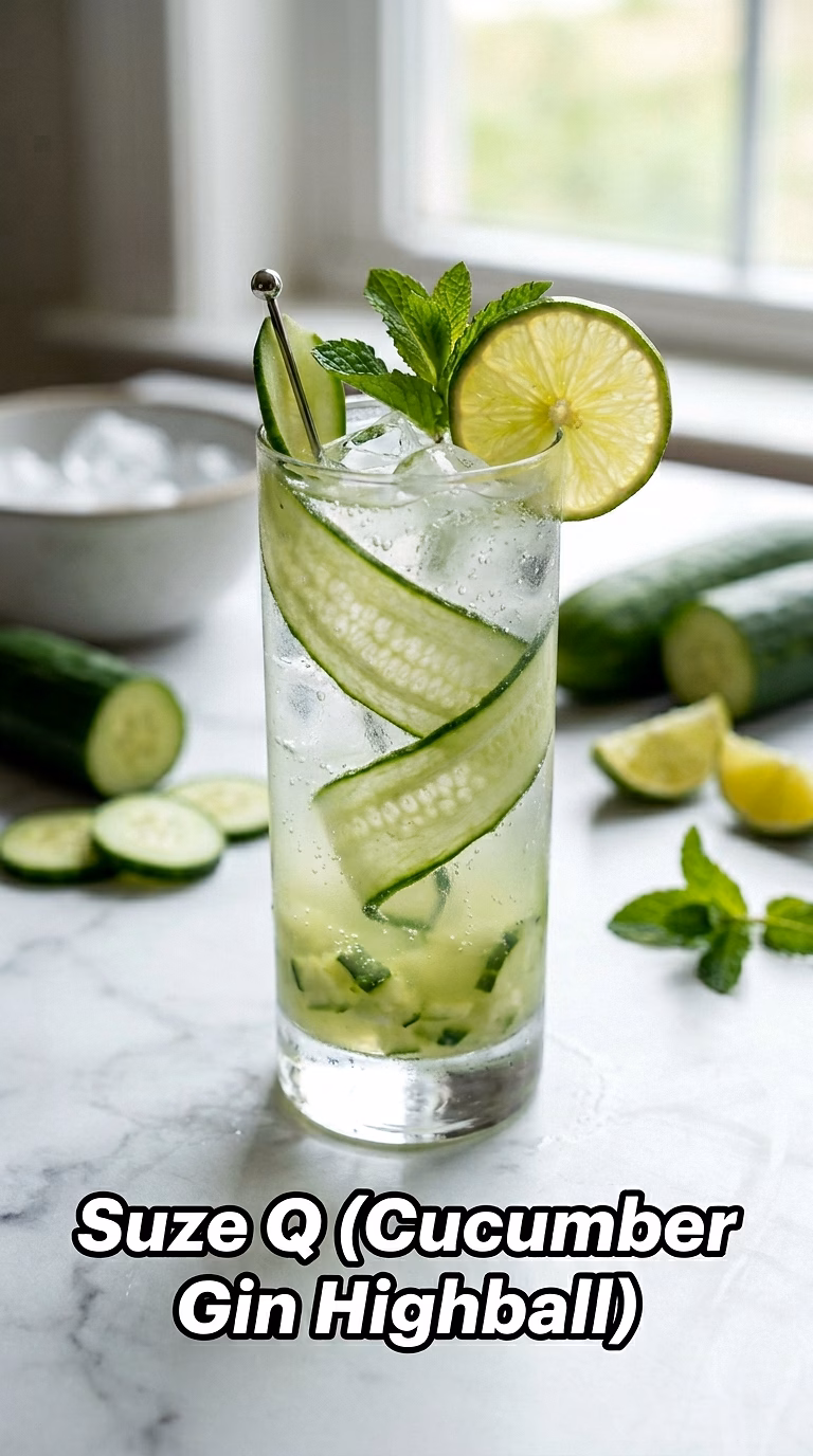 Suze Q (Cucumber Gin Highball)