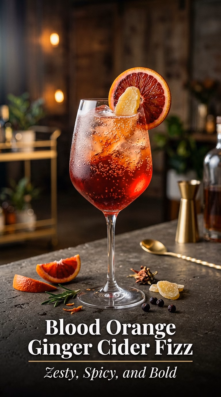 The Blood Orange and Ginger Cider Fizz