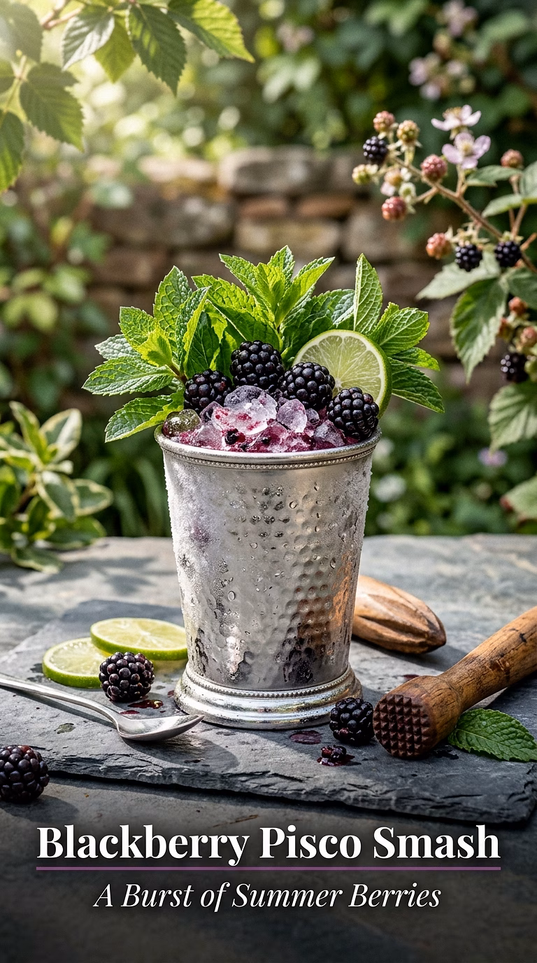 Blackberry Pisco Smash
