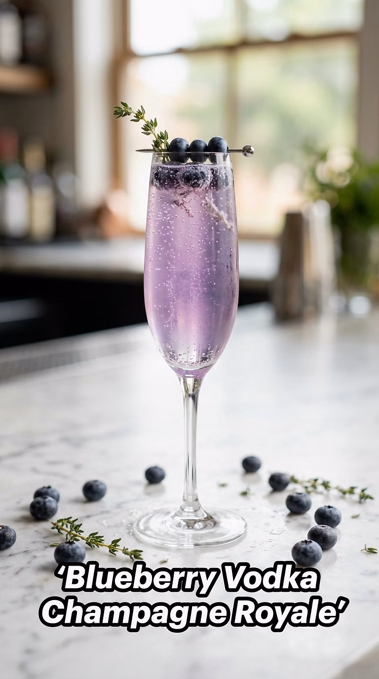Blueberry Vodka Champagne Royale