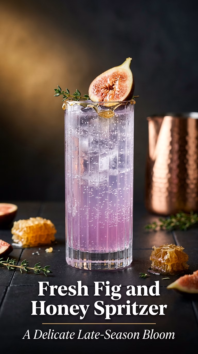 Fresh Fig and Honey Vodka Spritzer