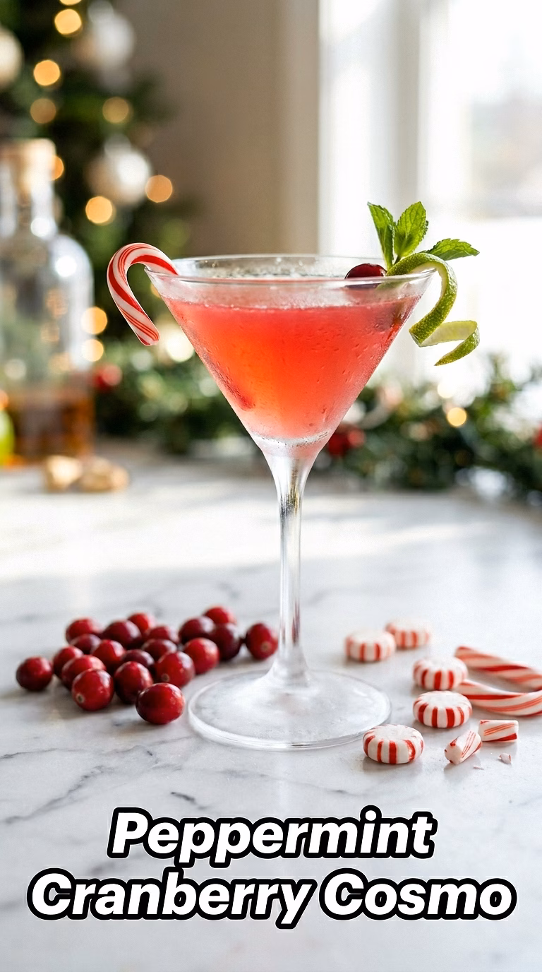 Peppermint Cranberry Cosmo