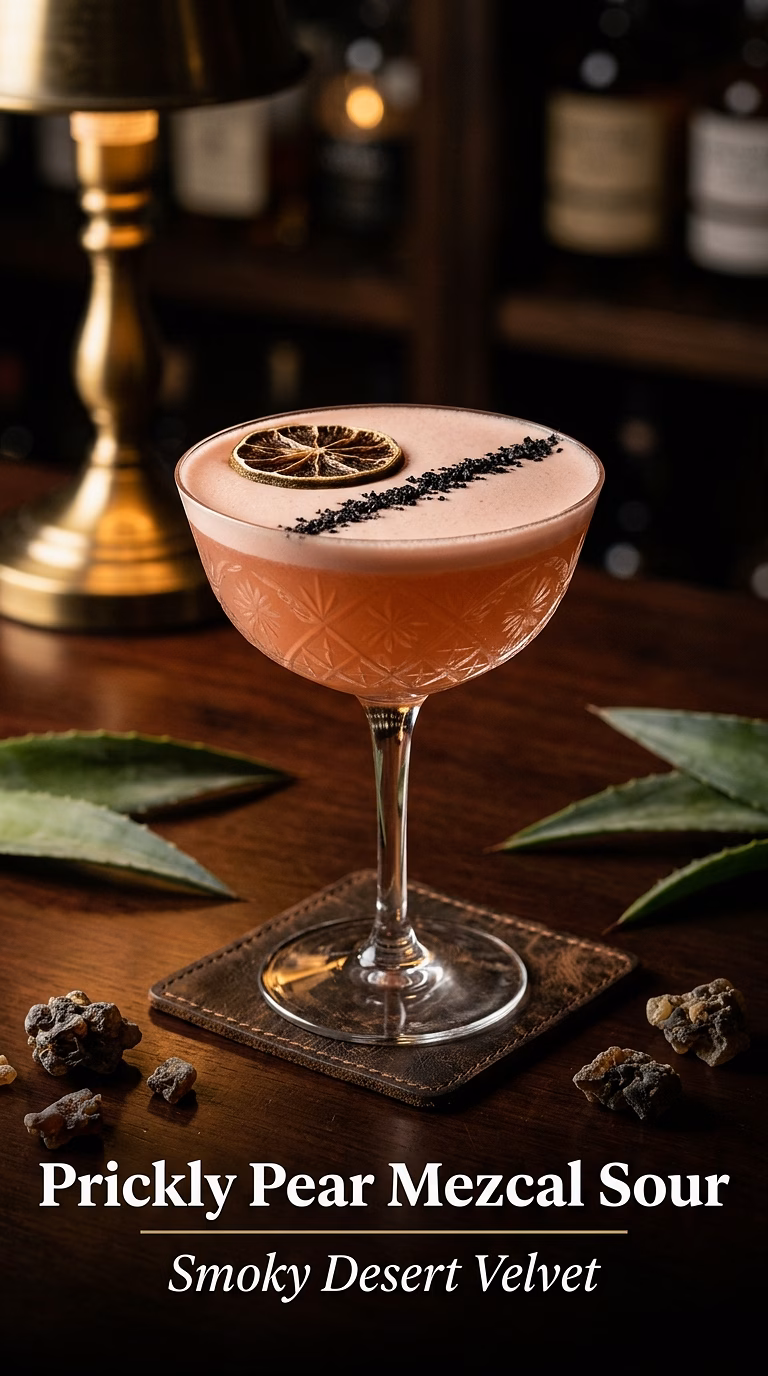 Prickly Pear Mezcal Sour