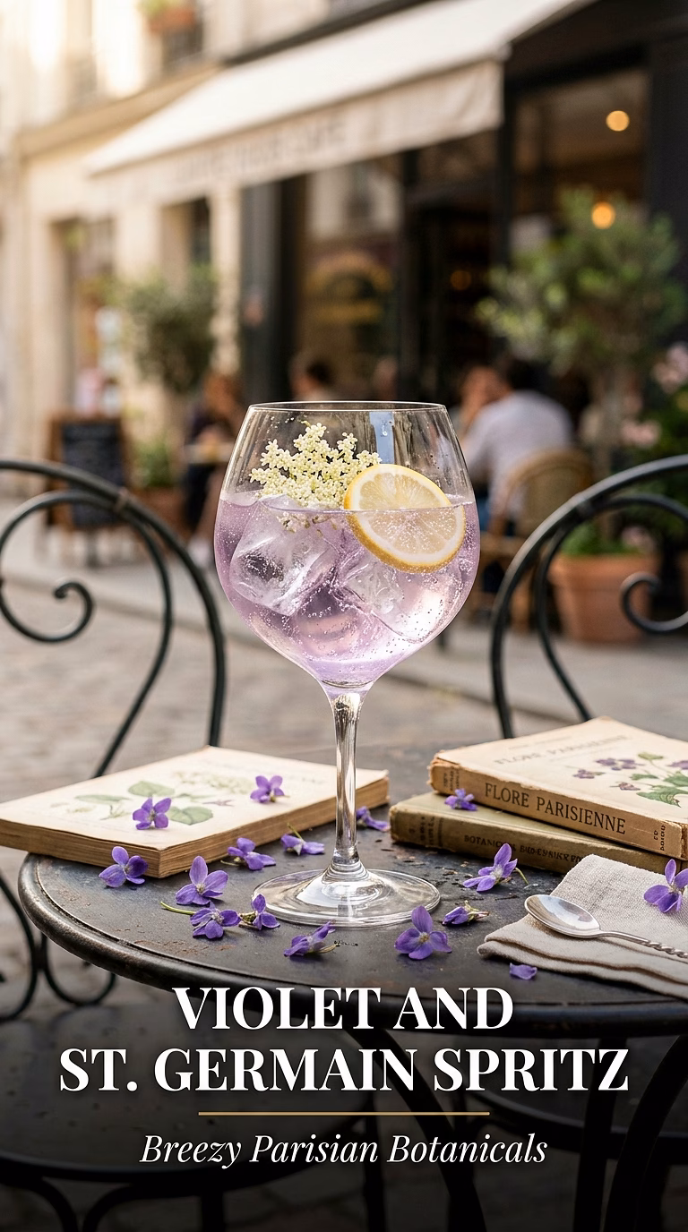 Violet and St. Germain Spritz