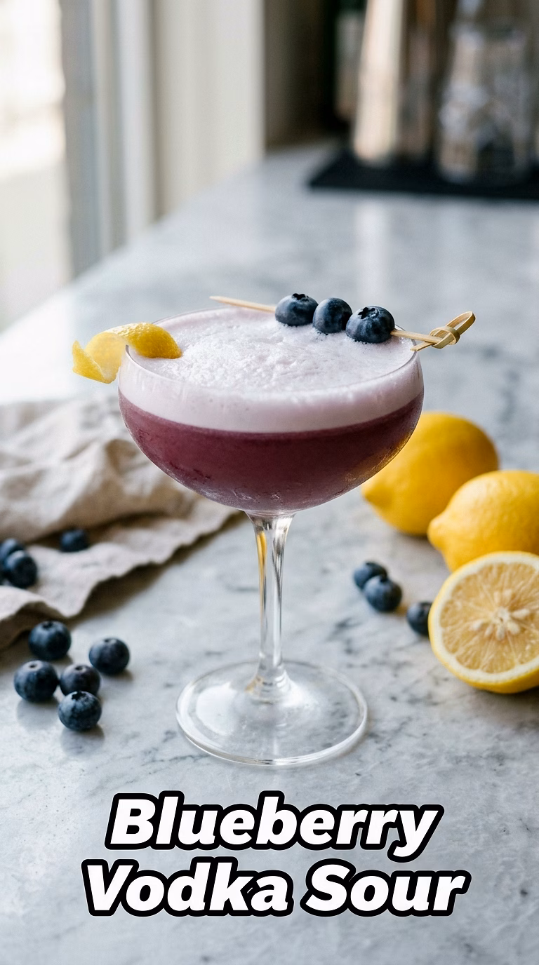 Blueberry Vodka Sour