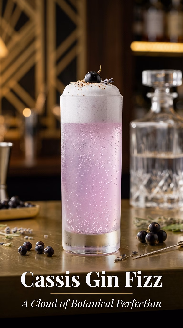 Cassis Gin Fizz