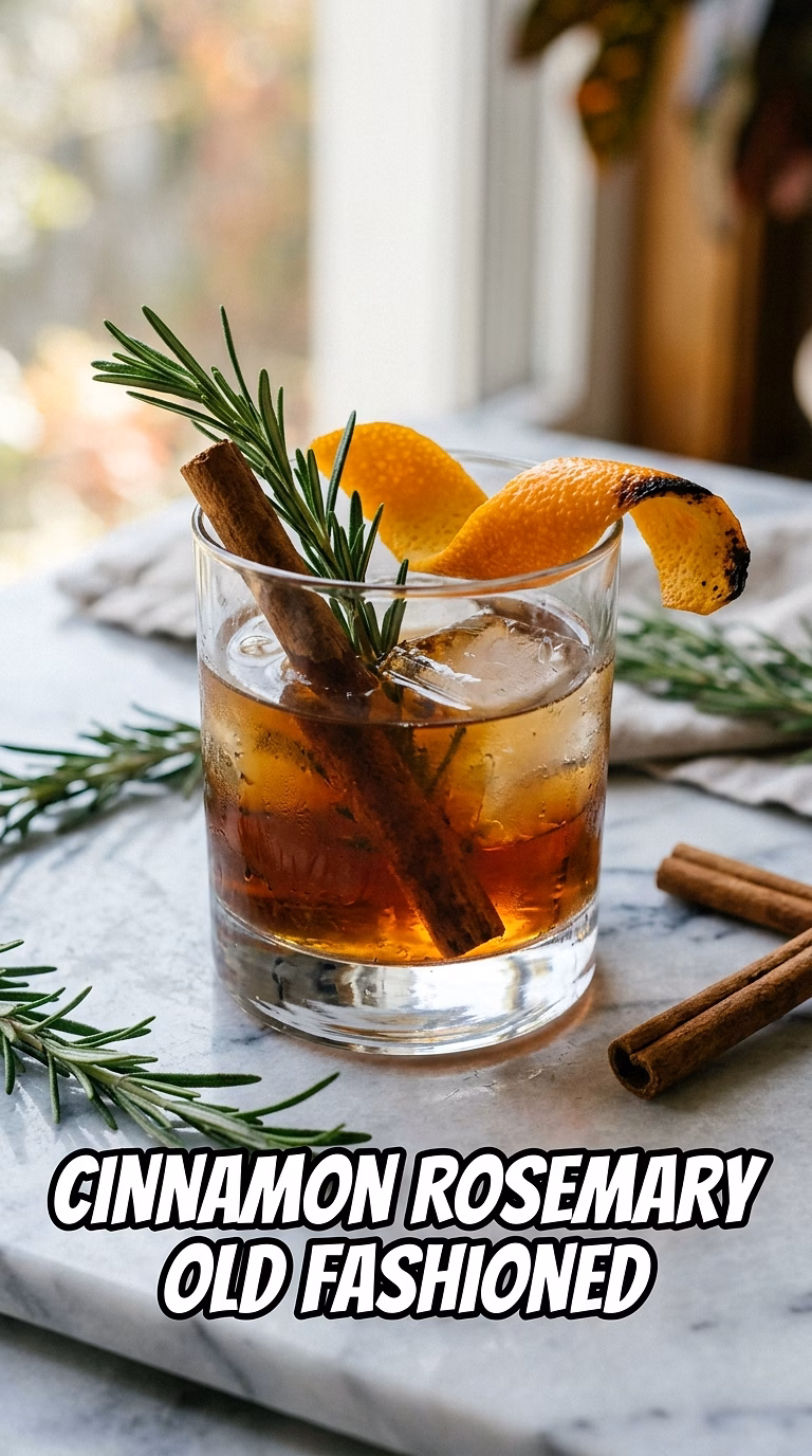 Cinnamon Rosemary Old Fashioned