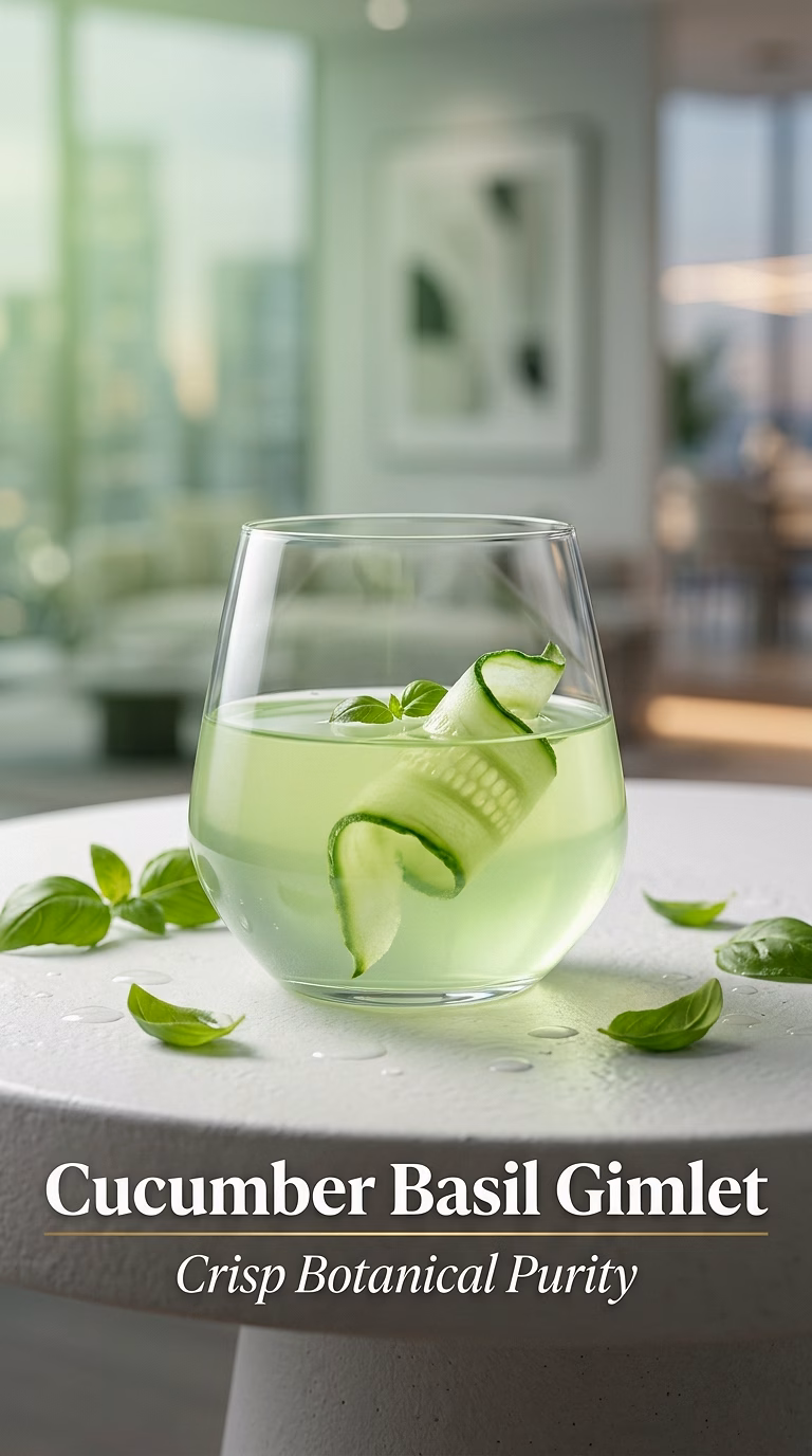 Cucumber Basil Gimlet