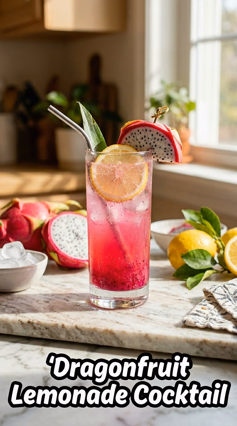 Dragonfruit Lemonade Cocktail