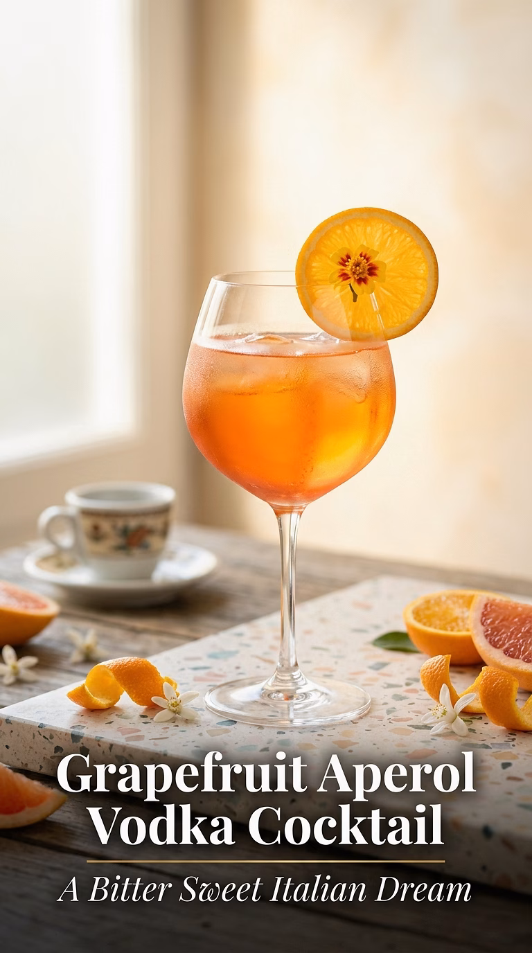 Grapefruit Aperol Vodka Cocktail
