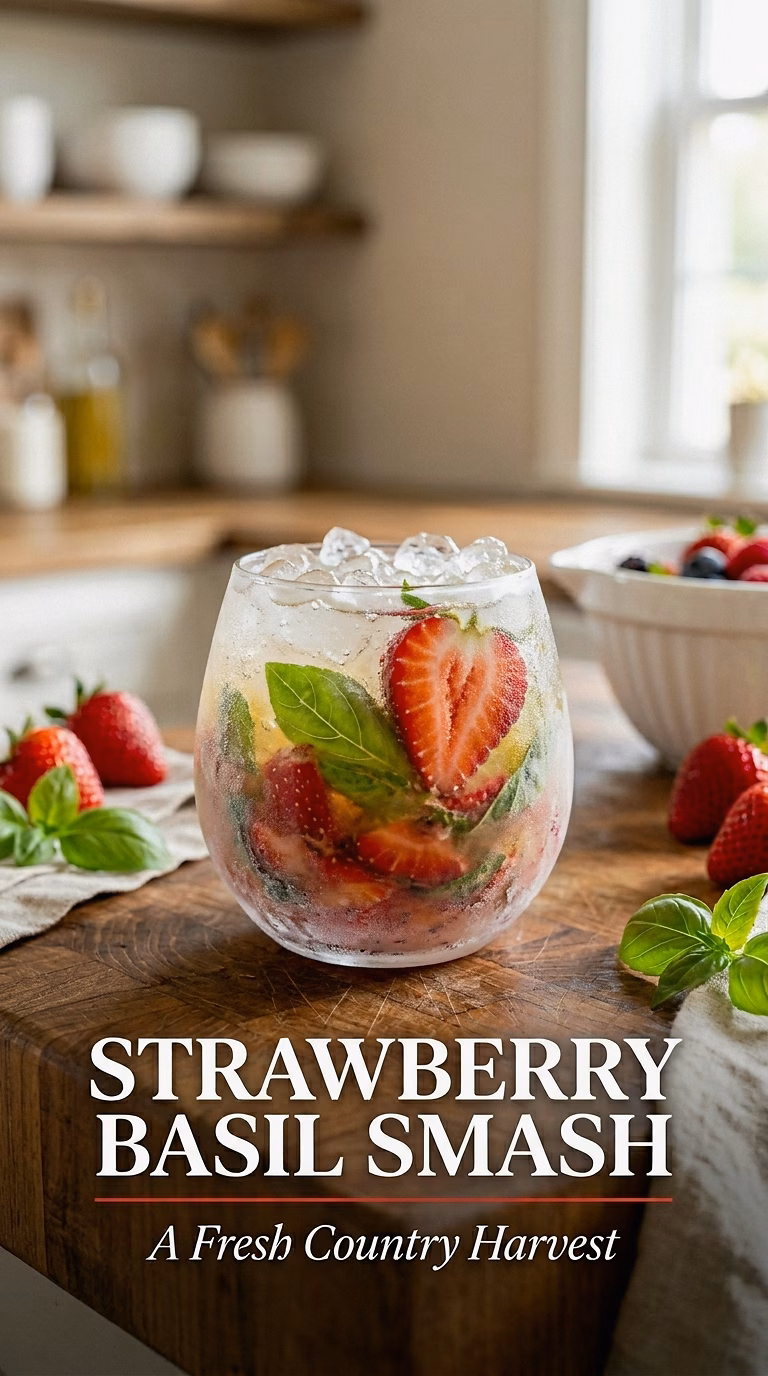 Limoncello Strawberry Basil Smash