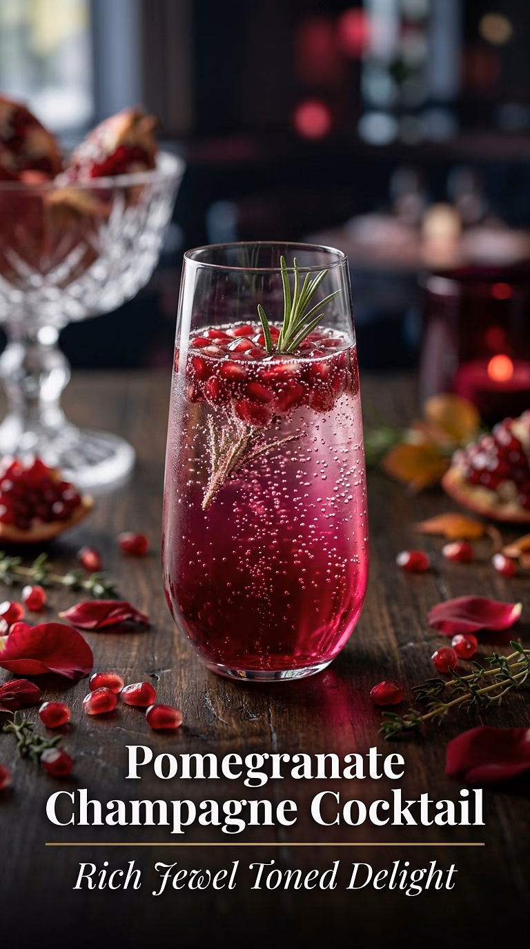 Pomegranate Champagne Cocktail
