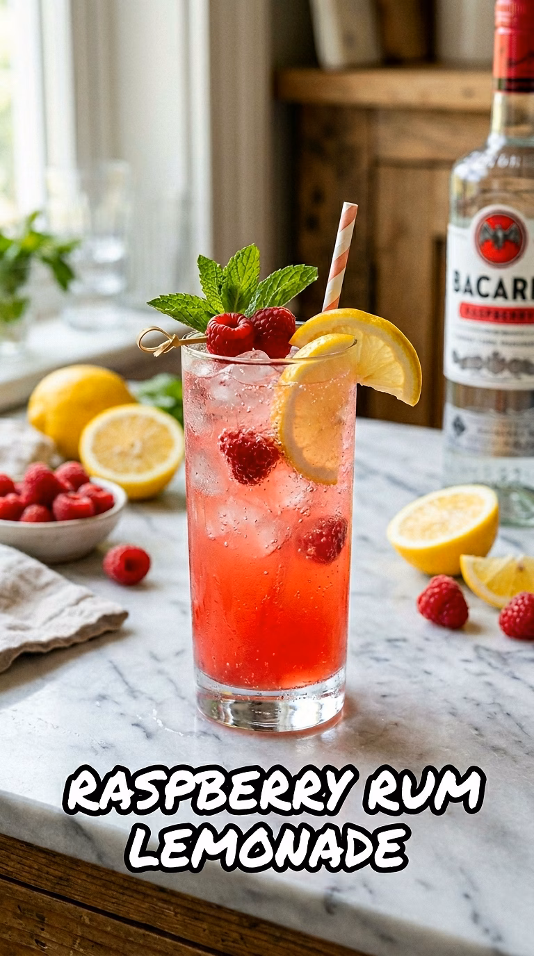 Raspberry Rum Lemonade