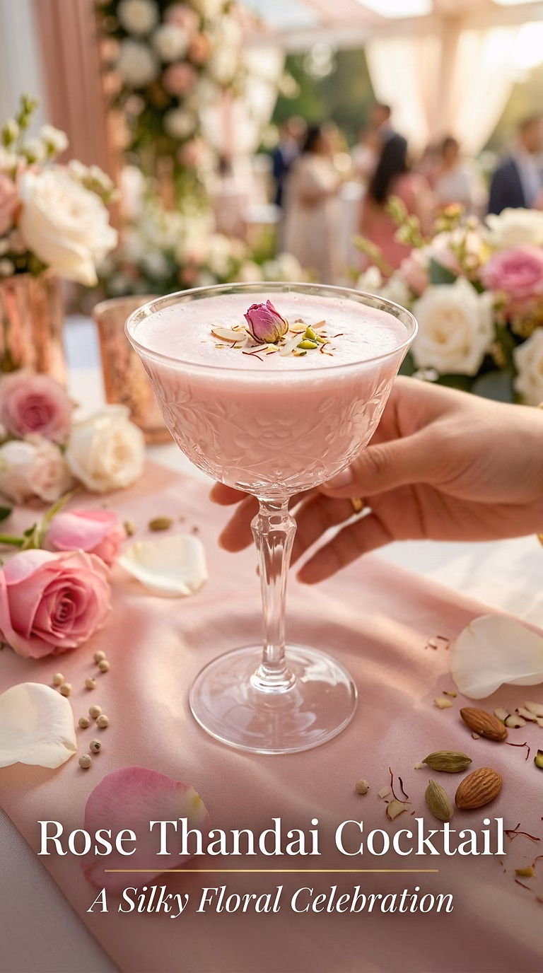 Rose Thandai Cocktail