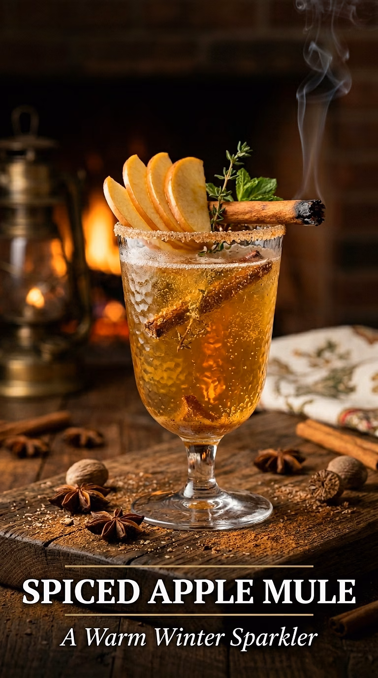 Spiced Apple Champagne Mule