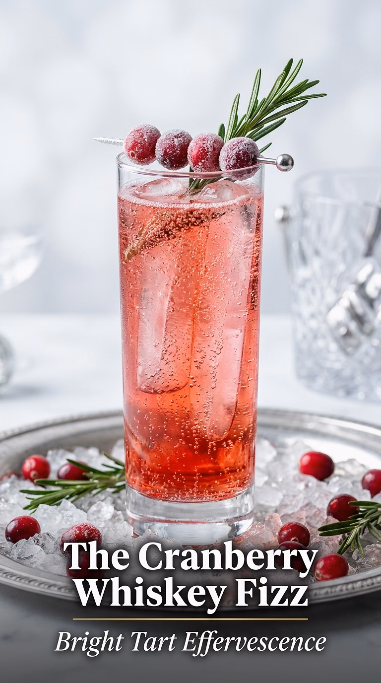 The Cranberry Whiskey Fizz