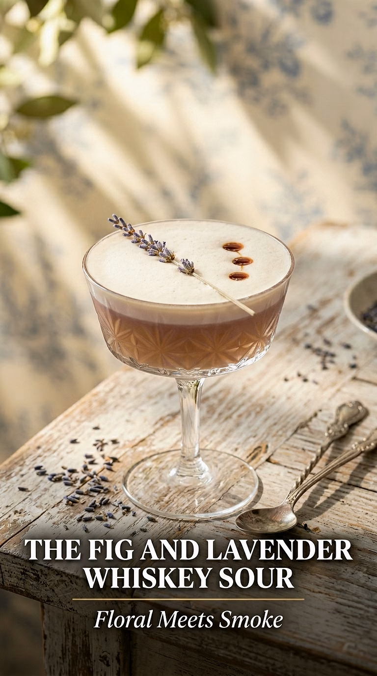 The Fig and Lavender Whiskey Sour