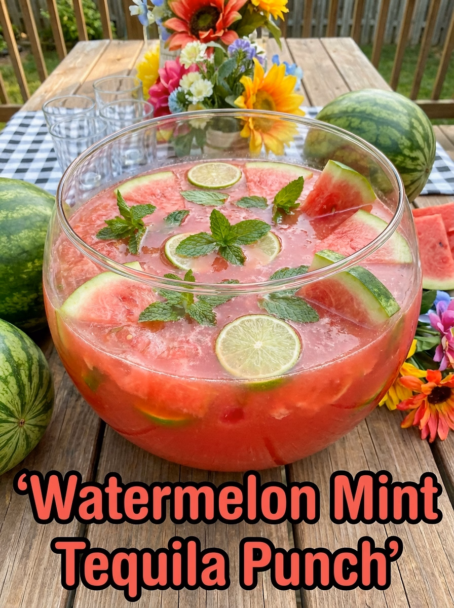 Watermelon Mint Tequila Punch