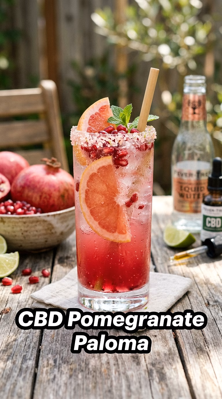 CBD Pomegranate Paloma