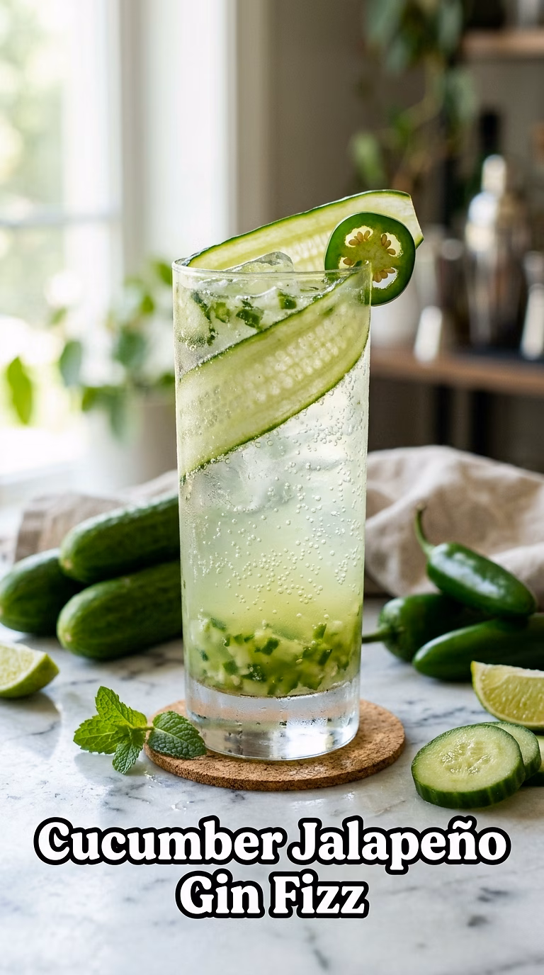 Cucumber Jalapeño Gin Fizz